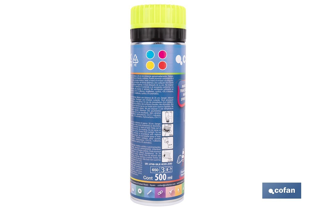 MARCAJE DE OBRA FLUORESC. AMARILLO 500ML