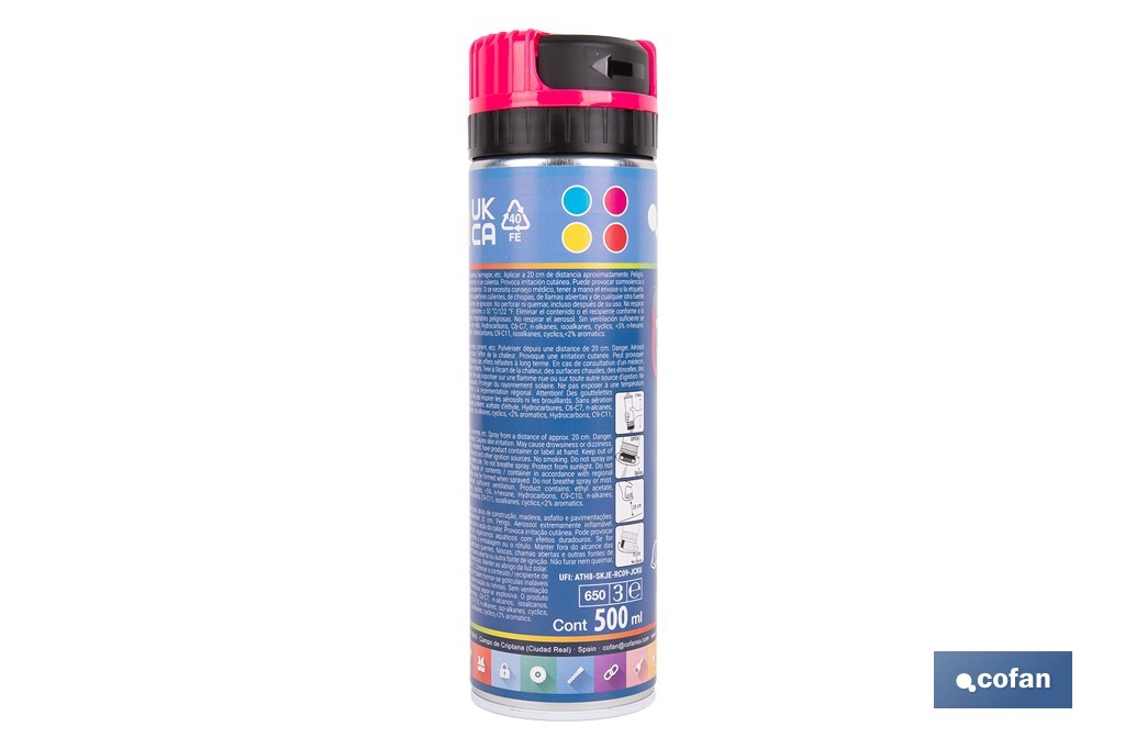 MARCAJE DE OBRA FLUORESC. FUCSIA 500ML