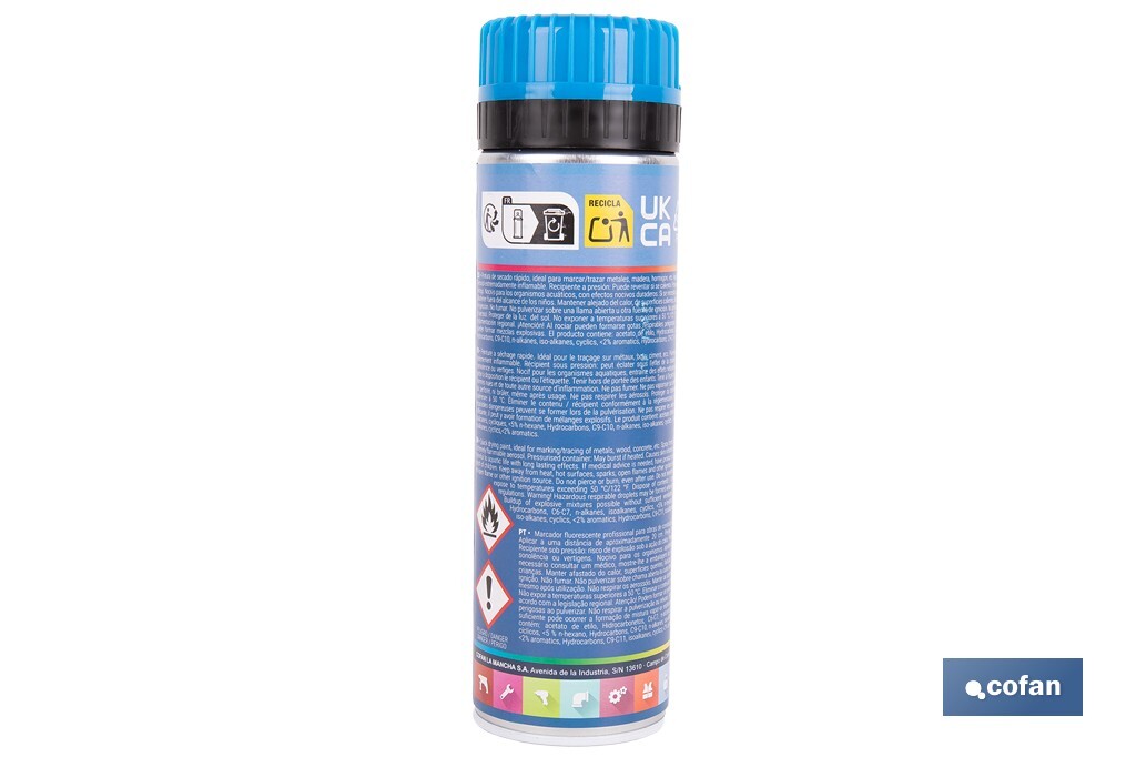 MARCAJE DE OBRA FLUORESC. AZUL 500ML