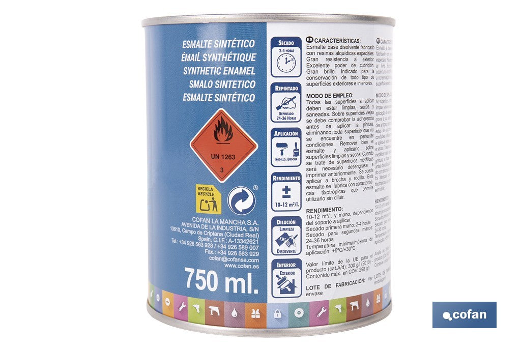 ESMALTE SINTÉTICO (750 ML) AMARILLO REAL
