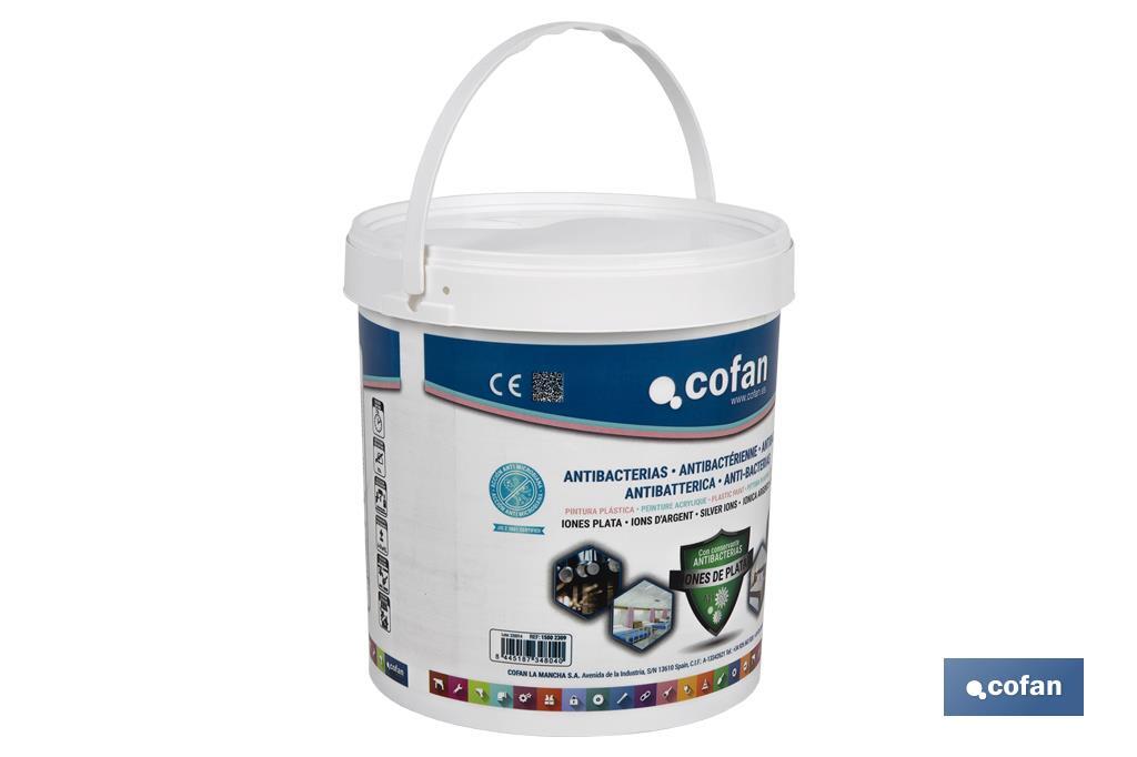 PINTURA PLASTICA ANTIBACTERIAS IONES PLATA 12 L