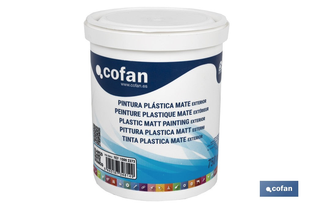 PINTURA PLÁSTICA EXTERIOR 20 KG BLANCO
