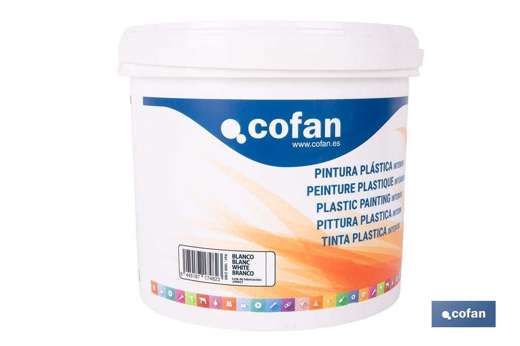 PINTURA PLÁSTICA INTERIOR 5 KG BLANCO