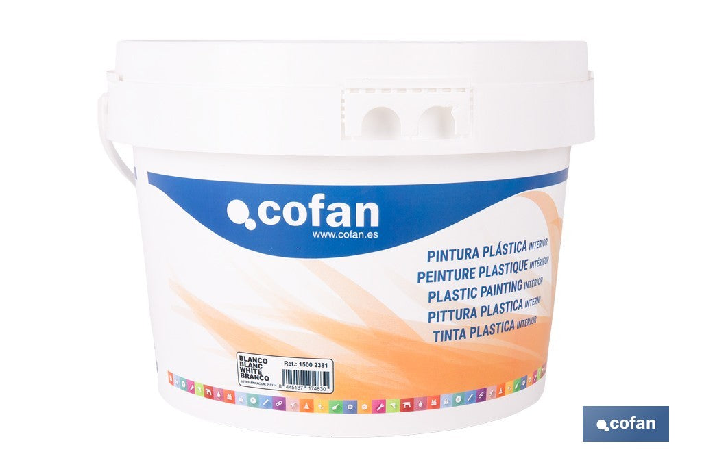 PINTURA PLÁSTICA INTERIOR 10 KG BLANCO