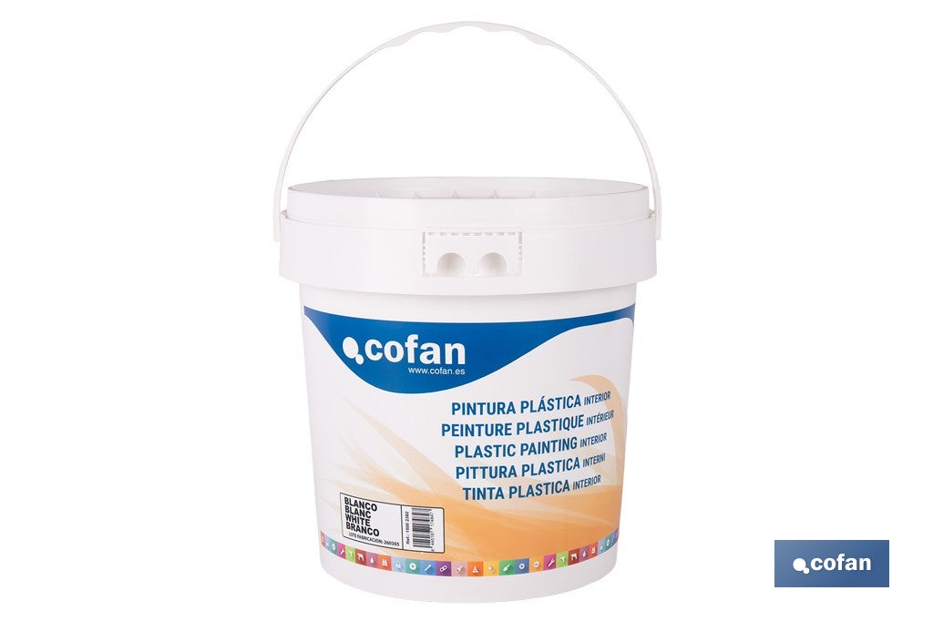 PINTURA PLÁSTICA INTERIOR 20 KG BLANCO