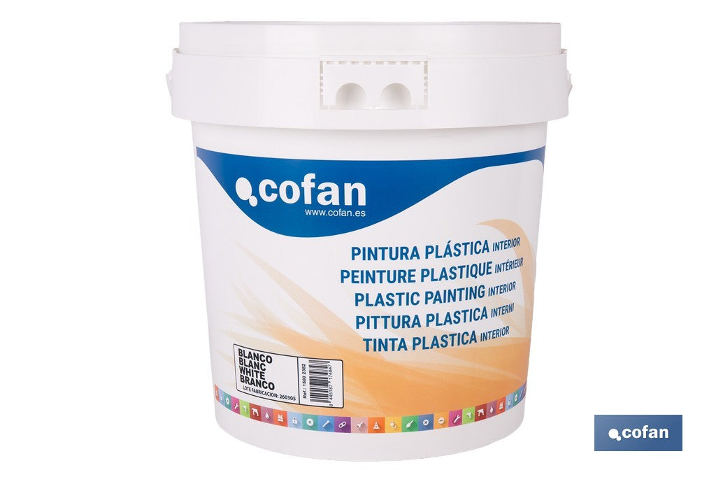 PINTURA PLÁSTICA INTERIOR 20 KG BLANCO