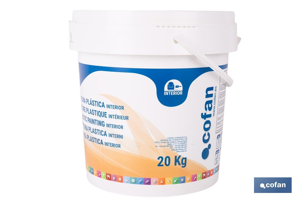 PINTURA PLÁSTICA INTERIOR 20 KG BLANCO