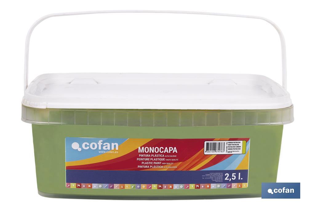PINTURA PLÁSTICA MONOCAPA Verde Pistacho (2,5 LT