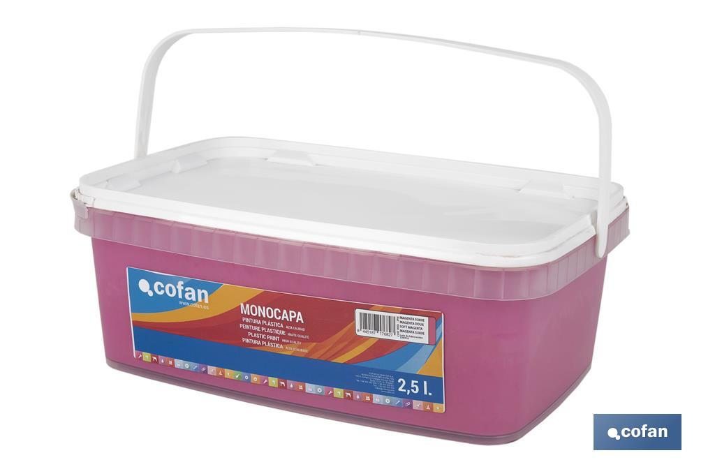 PINTURA PLÁSTICA MONOCAPA Magenta Suave (2,5 LT)