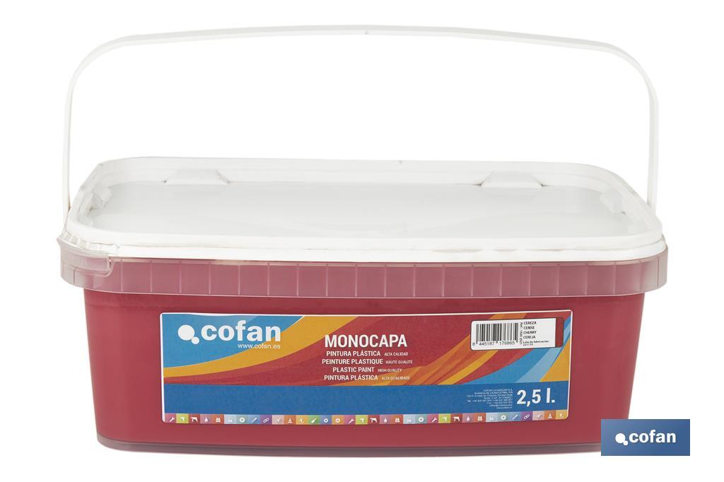 PINTURA PLÁSTICA MONOCAPA Cereza (2,5 LT)
