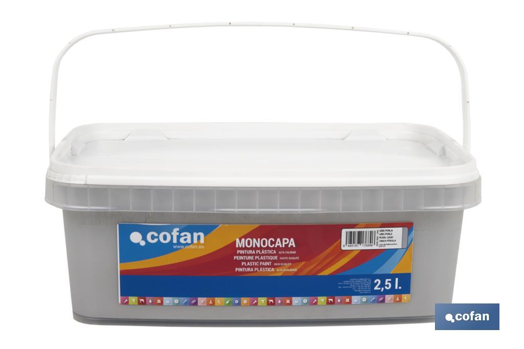 PINTURA PLÁSTICA MONOCAPA Gris Perla (2,5 LT)