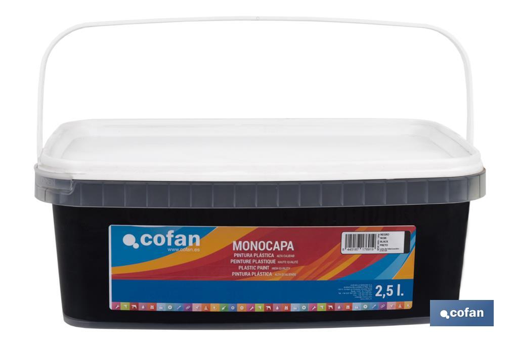 PINTURA PLÁSTICA MONOCAPA Negro (2,5 LT)