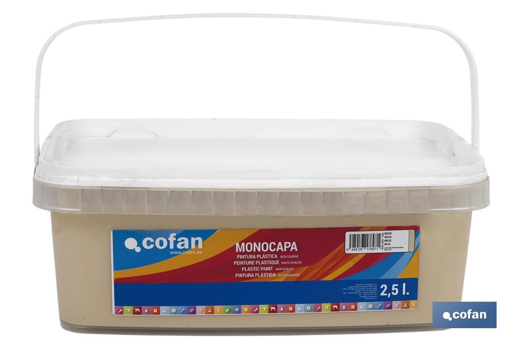 PINTURA PLÁSTICA MONOCAPA Beige (2,5 LT)