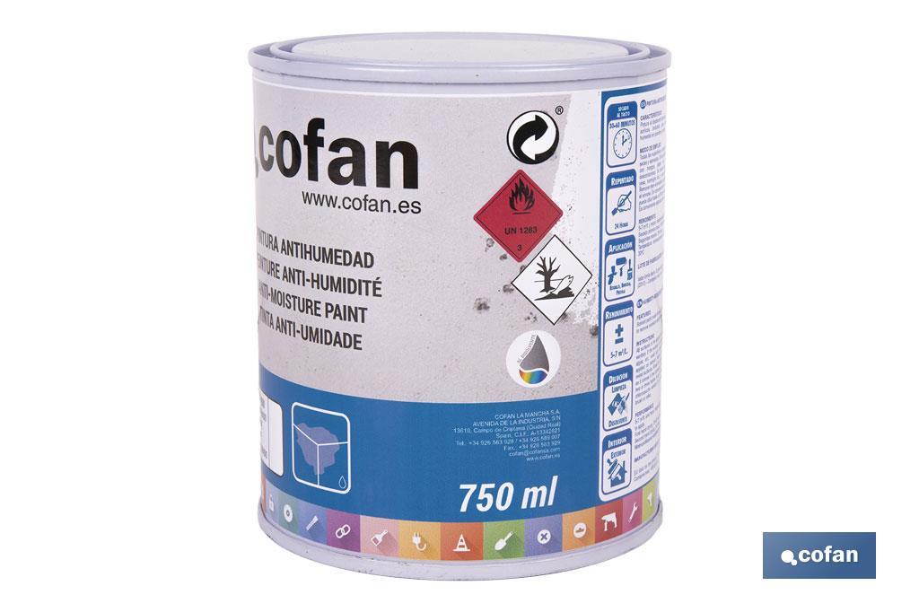 PINTURA ANTIHUMEDAD SINTÉTICA (750 ML)  BLANCO SATINADO
