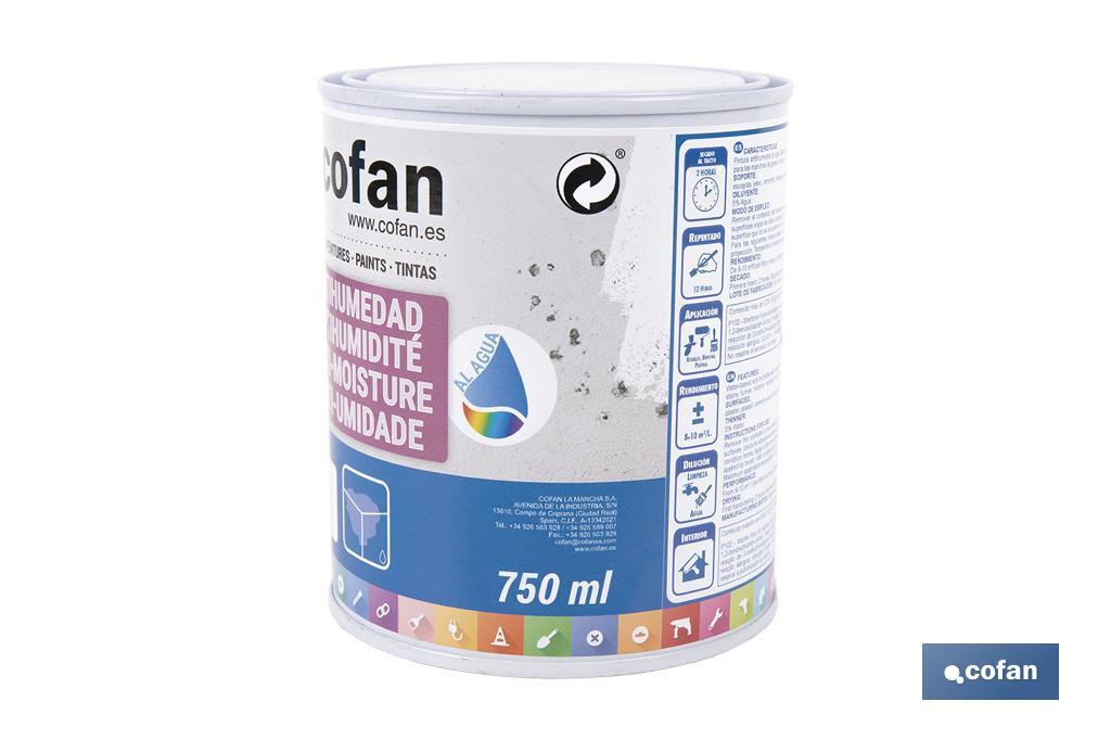 PINTURA ANTIHUMEDAD AL AGUA (750 ML)  BLANCO MATE