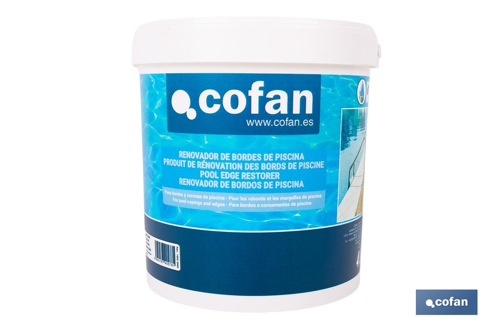 PINTURA ACRÍLICA PARA BORDES DE PISCINAS COLOR BLANCO MATE 4 L