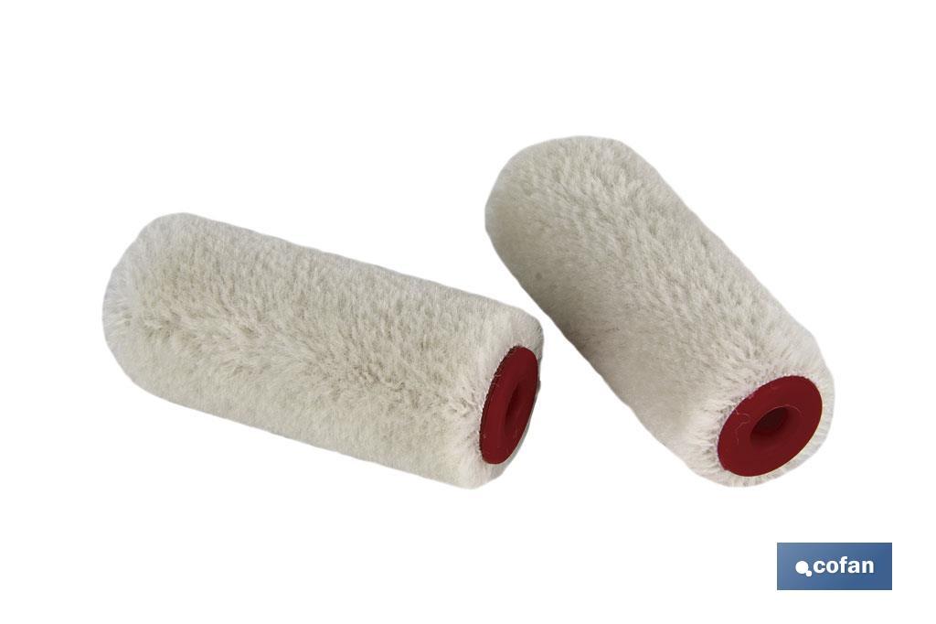 PACK 2 RECAMBIOS MINI RODILLO ESMALTAR/BARNIZAR 11CM