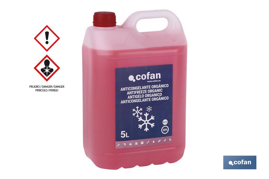 ANTICONGELANTE G-12 ROSA 50% ORGÁNICO 5 L