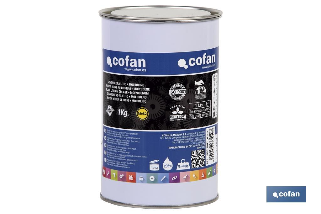 GRASA NEGRA LITIO+MOLIBDENO ENVASE 20 KG