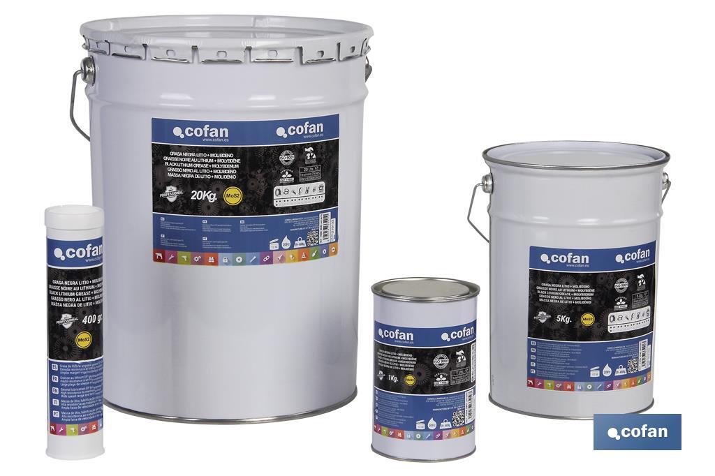 CARTUCHO GRASA NEGRA LITIO+MOLIBDENO 400 grs