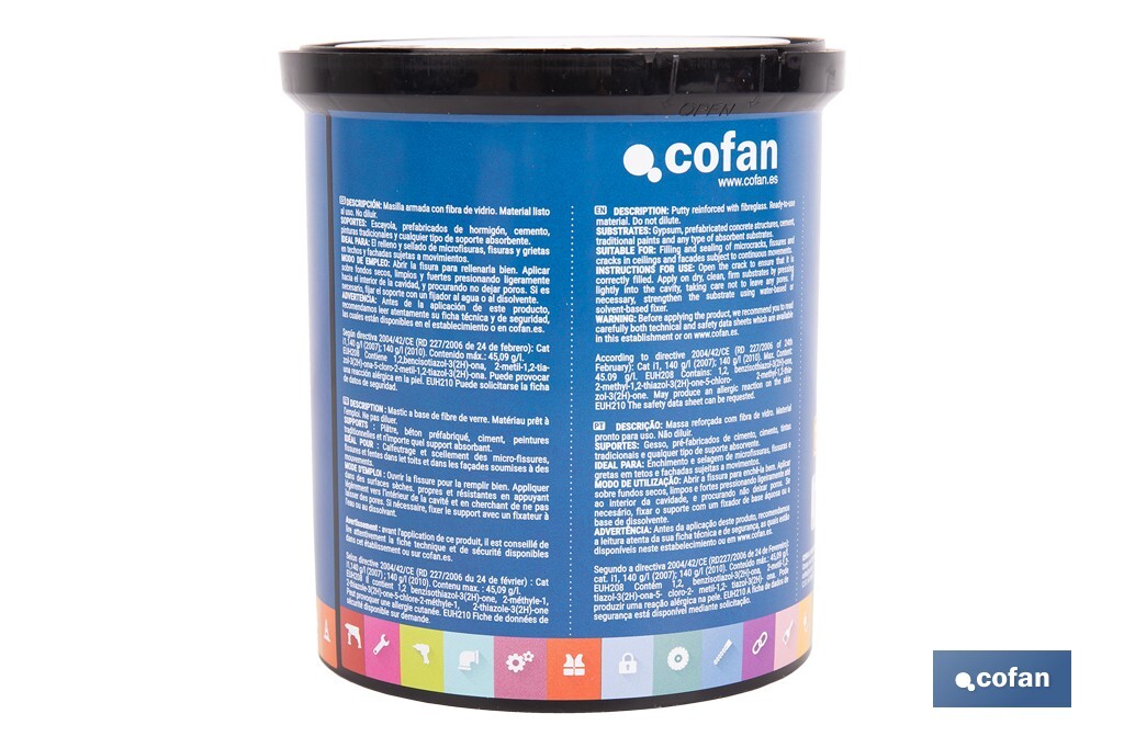 MASILLA ELÁSTICA FIBRADA PARA EXTERIOR 1 KG