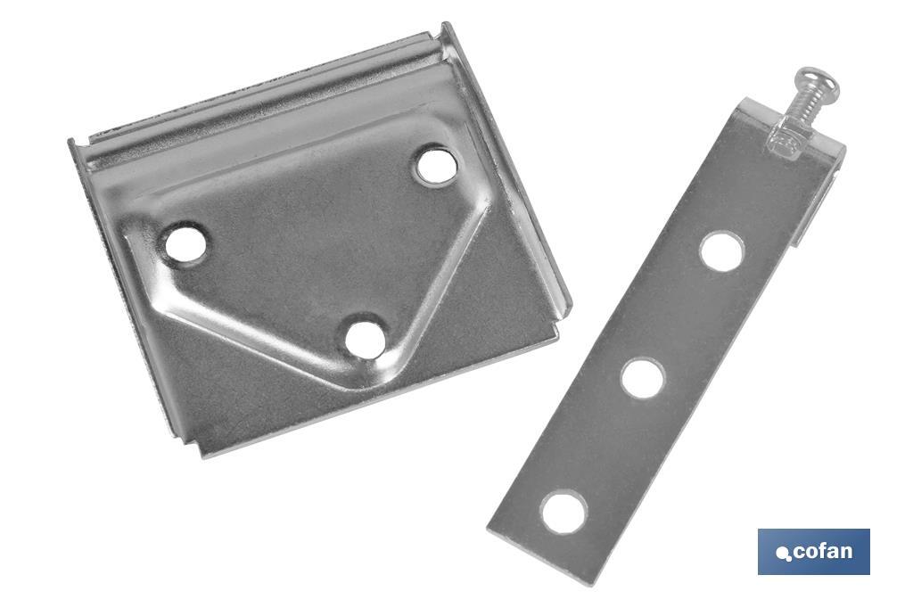 SET COLGADOR DE ARMARIO ZINCADO 53 MM