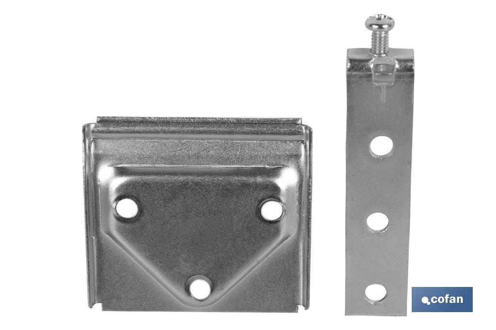 SET COLGADOR DE ARMARIO ZINCADO 53 MM