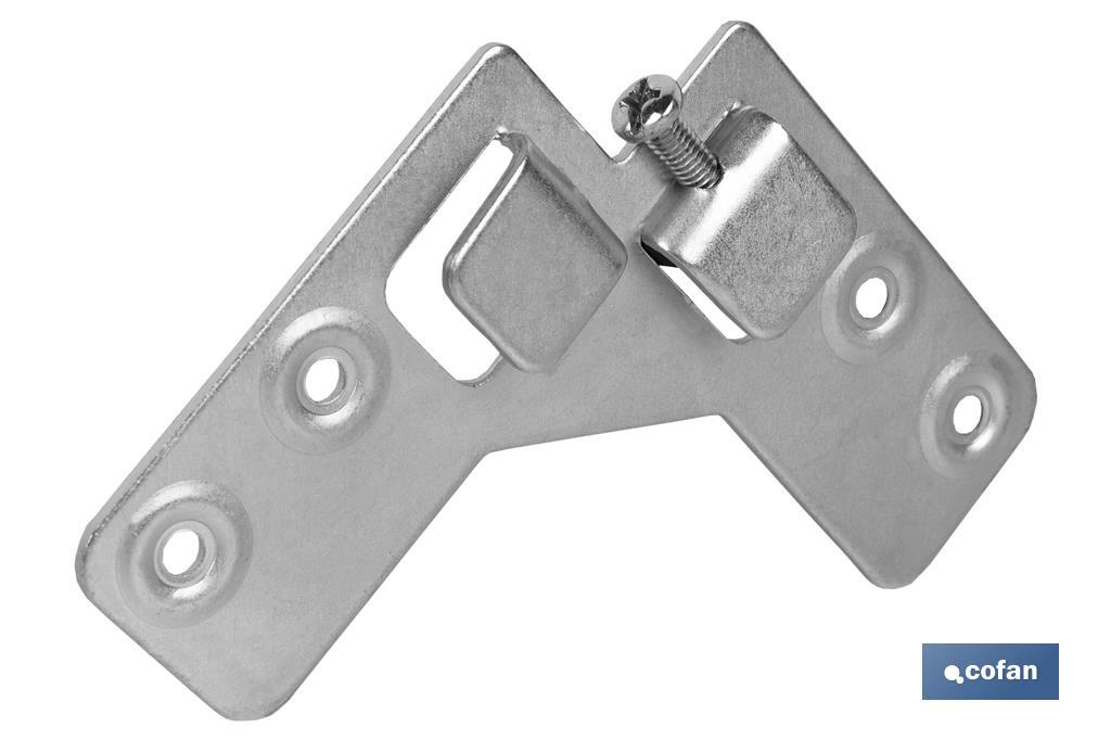COLGADOR ESCUADRA DOBLE ZINCADO 59X59 MM VENTA UNITARIA