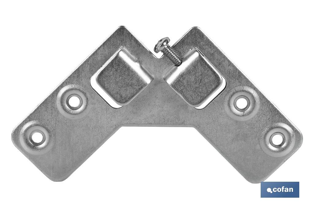 COLGADOR ESCUADRA DOBLE ZINCADO 59X59 MM VENTA UNITARIA