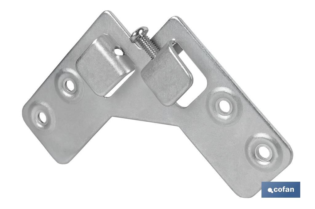 COLGADOR ESCUADRA DOBLE ZINCADO 59X59 MM VENTA UNITARIA