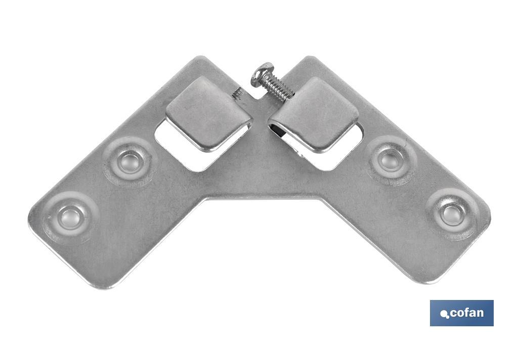 COLGADOR ESCUADRA DOBLE ZINCADO 59X59 MM VENTA UNITARIA