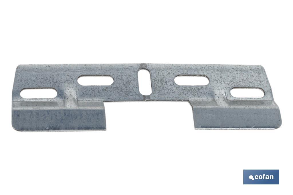 PLACA COLGADOR DOBLE 130 MM CON HUECO 42 MM VENTA UNITARIA