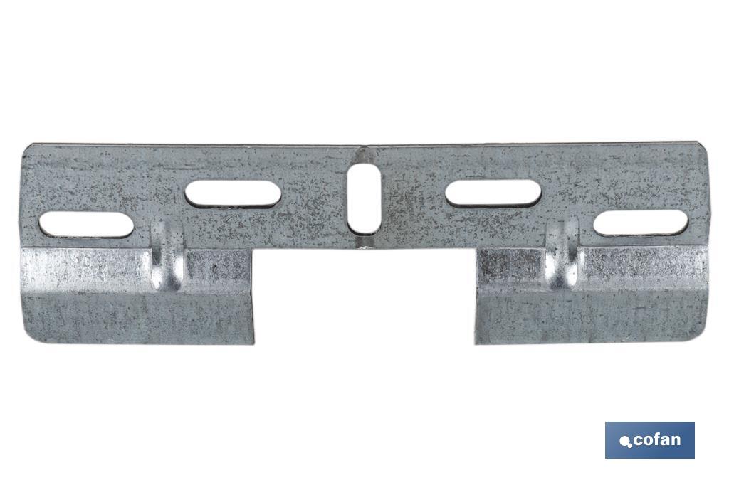 PLACA COLGADOR DOBLE 130 MM CON HUECO 42 MM