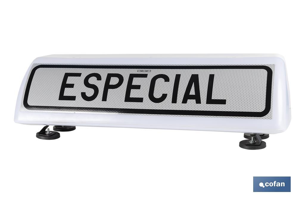 CARTEL AVISADOR ACOMP. VEH. - ESPECIAL V-21