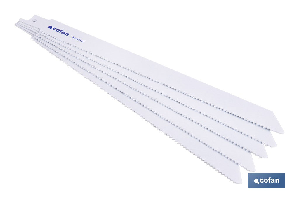 HOJA DE SIERRA DE SABLE (5PCS) BIMETAL 230X10-14  -  METAL