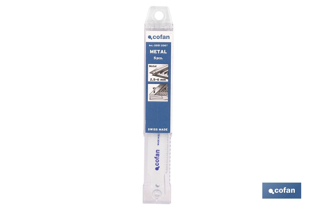 HOJA DE SIERRA DE SABLE (5PCS) BIMETAL 230X10-14  -  METAL
