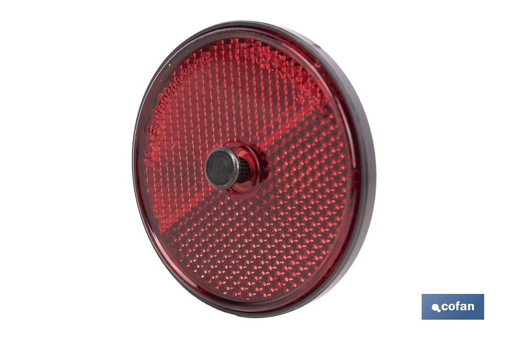 CATADIÓPTRICO REDONDO ROJO Ø 60 MM CON TORNILLO
