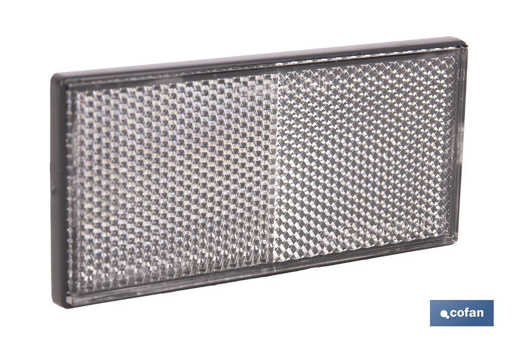 CATADIÓPTRICO RECTANGULAR BLANCO 106 X 50 MM ADHESIVO