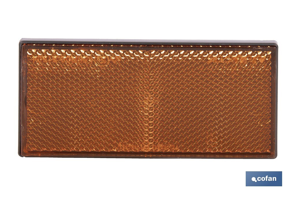 CATADIÓPTRICO RECTANGULAR ÁMBAR 106 X 50 MM ADHESIVO