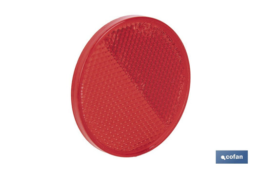 CATADIÓPTRICO REDONDO ROJO Ø 60 MM ADHESIVO