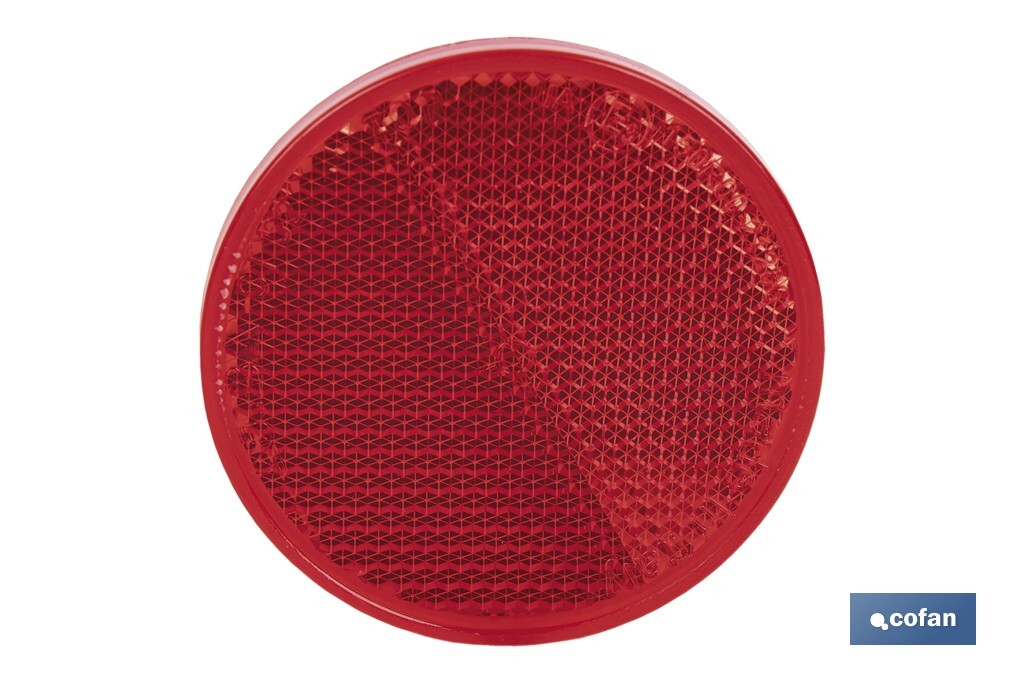 CATADIÓPTRICO REDONDO ROJO Ø 60 MM ADHESIVO