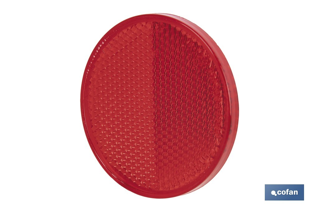 CATADIÓPTRICO REDONDO ROJO Ø 60 MM ADHESIVO