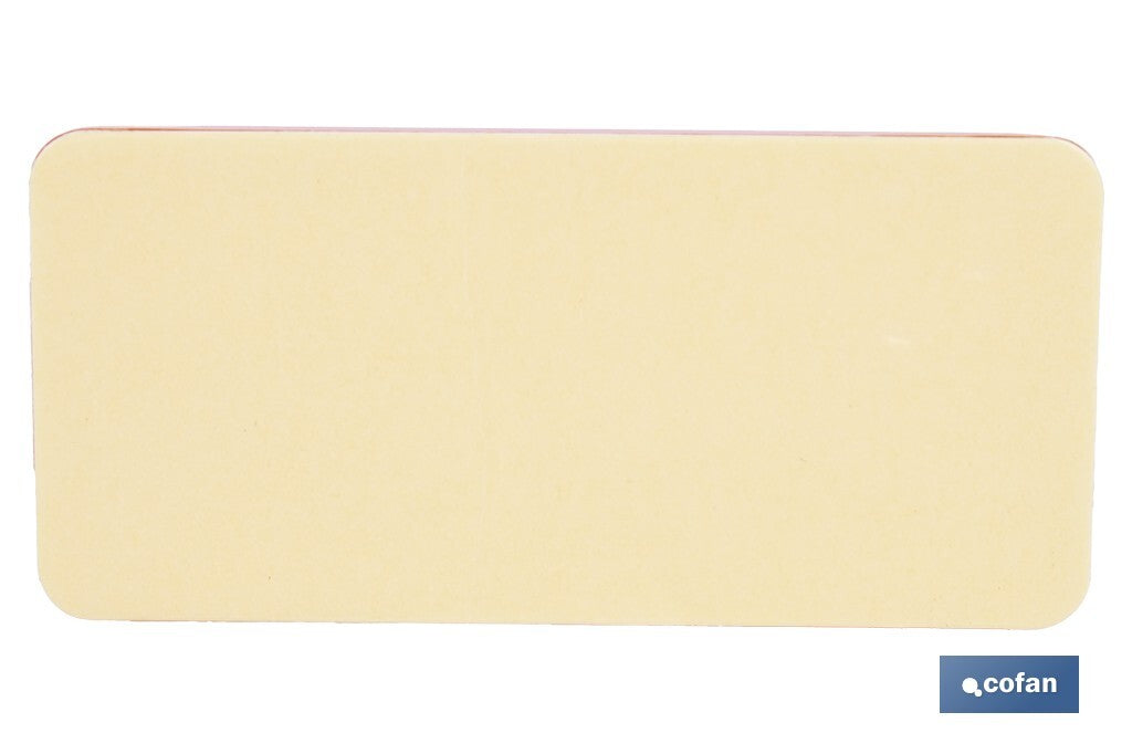 CATADIÓPTRICO RECTANGULAR ÁMBAR 94 X 44 MM CON ADHESIVO