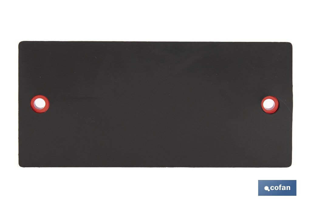 CATADIÓPTRICO RECTANGULAR ROJO 106 X 50 MM CON AGUJERO SIN TORNILLO