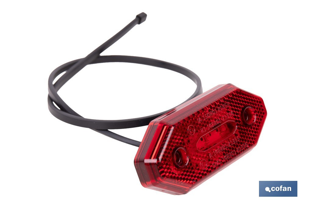 LUZ TRASERA LED CON REFLECTOR 12V/24V ROJA