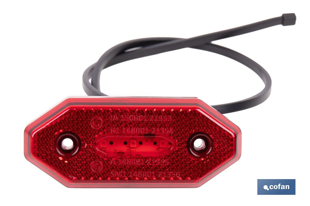 LUZ TRASERA LED CON REFLECTOR 12V/24V ROJA