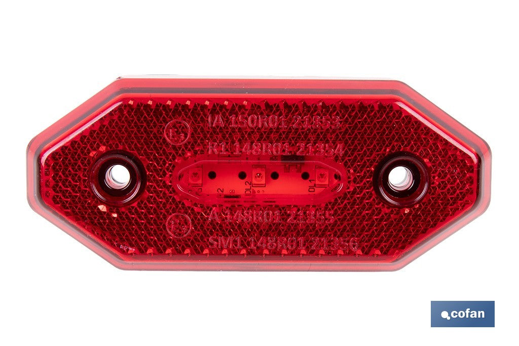 LUZ TRASERA LED CON REFLECTOR 12V/24V ROJA