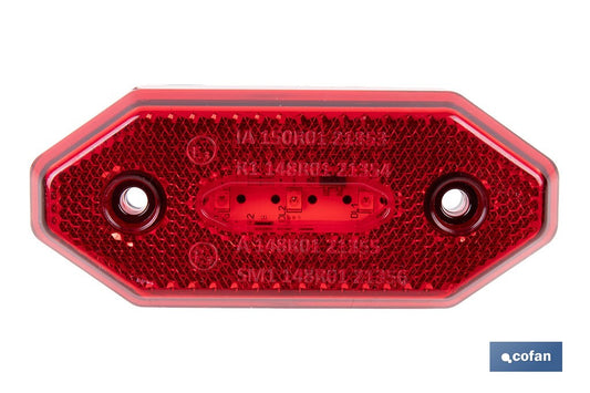 LUZ TRASERA LED CON REFLECTOR 12V/24V ROJA