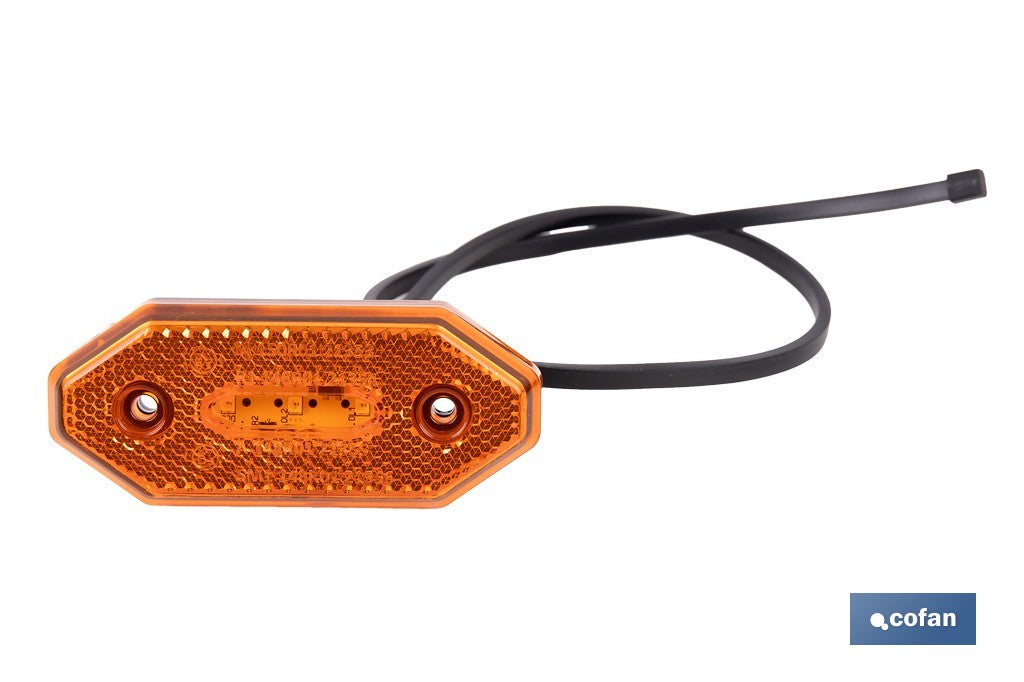 LUZ LATERAL LED CON REFLECTOR 12V/24V NARANJA