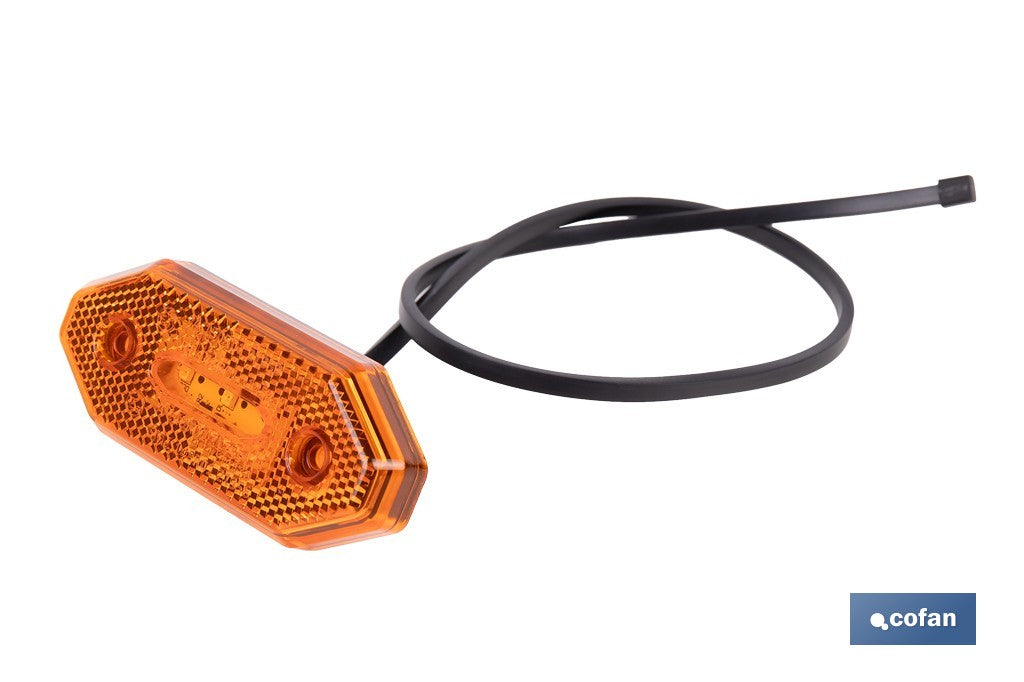 LUZ LATERAL LED CON REFLECTOR 12V/24V NARANJA